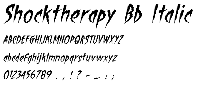 ShockTherapy BB Italic font